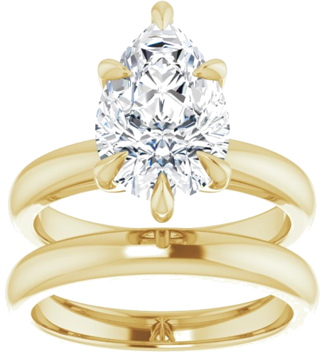 Sužadėtuvių Žiedas „Claw-Prong Solitaire“ 14k yellow gold Pear 12mm x 8mm (8)