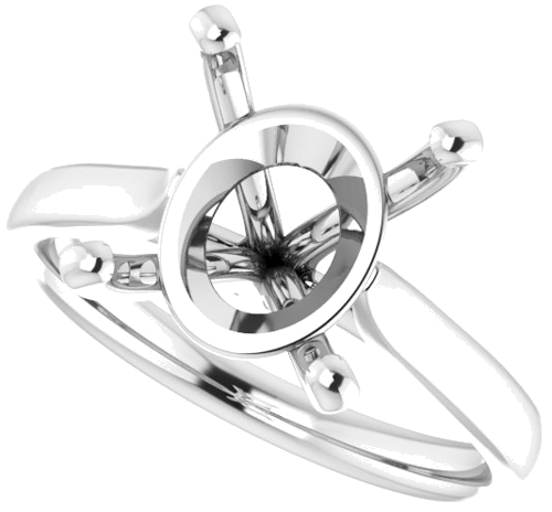 Sužadėtuvių Žiedas „Solitaire“ 925 Sidabro Oval 12mm x 10mm (5)