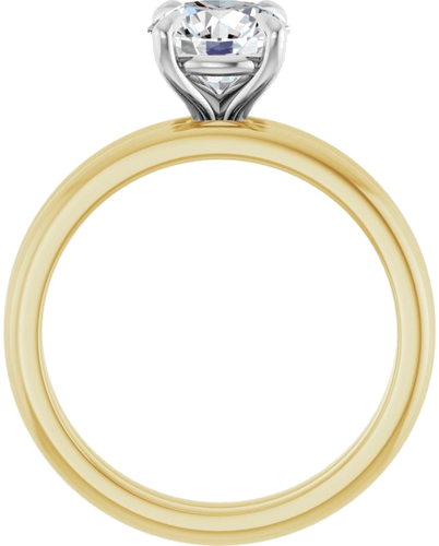 Sužadėtuvių Žiedas „Claw-Prong“ 14k yellow/white gold Round 7mm (7)