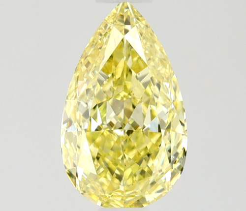 0.55 carat Fancy Yellow-VS2 Natūralus Pear Deimantas (1)