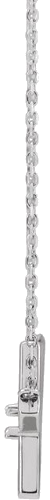 Sterling Silver 2.5 mm Round Sideways Cross 18  Necklace Mounting (2)
