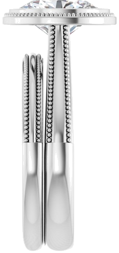 Sužadėtuvių Žiedas „Solitaire“ 585 Baltojo Aukso Oval 9mm x 7mm (9)