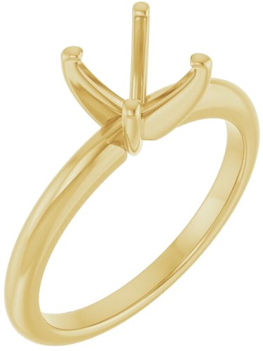 Sužadėtuvių Žiedas „Solitaire“ 585 Geltonojo Aukso Round 7mm (1)