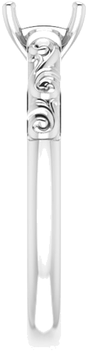 Sužadėtuvių Žiedas „Solitaire“ 950 Platinos Square 4.5mm (4)