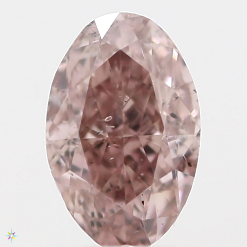 0.25 carat Fancy Intense  Pink-SI2 Natūralus Oval Deimantas (1)