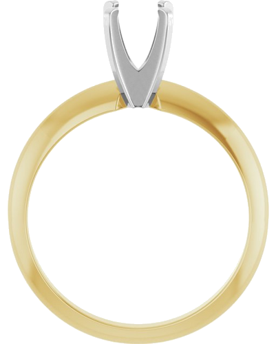 Sužadėtuvių Žiedas „Solitaire“ 14k yellow/white gold Cushion 4.5mm (2)
