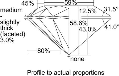 0.40 carat D-FL Excellent Cut (3EX) Natūralus Round Deimantas (3)