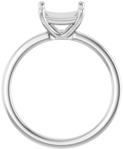 Sužadėtuvių Žiedas „Solitaire“ 14k white gold Square 6.5mm (2)