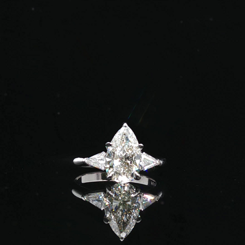 1.72 carat J-SI2 Natūralus Pear Deimantas (1)
