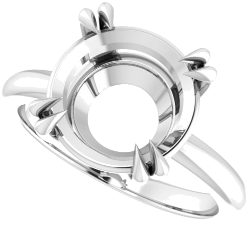Sužadėtuvių Žiedas „Double Claw-Prong Solitaire“ 950 Platinos Round 11mm (5)