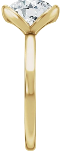 Sužadėtuvių Žiedas „Half Bezel Solitaire“ 14k yellow gold Round 8.2mm (4)