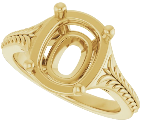 Sužadėtuvių Žiedas „Solitaire“ 14k yellow gold Elongated Cushion 10mm x 8mm (5)