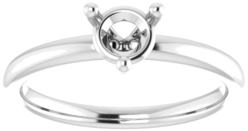 Sužadėtuvių Žiedas „Solitaire“ 14k white gold Round 5.2mm (3)