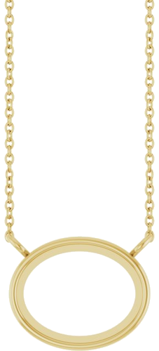 Pakabukas „Bezel-Set Cabochon“ 14k yellow gold Oval 9mm x 7mm (1)