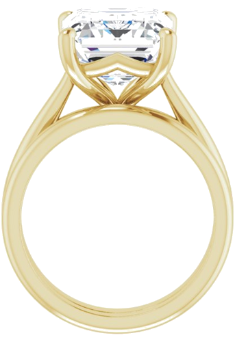 Sužadėtuvių Žiedas „Solitaire“ 14k yellow gold Emerald 12mm x 10mm (7)