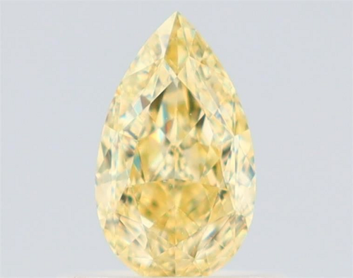 0.56 carat Fancy Yellow-VS2 Natūralus Pear Deimantas (1)