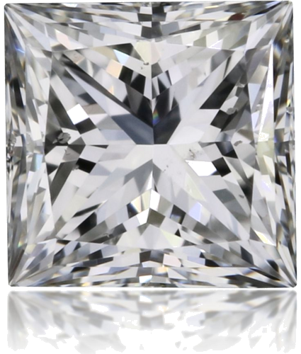 0.35 carat F-SI2 Natūralus Princess Deimantas (1)