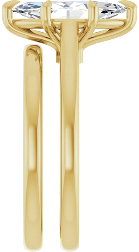 Sužadėtuvių Žiedas „Claw-Pong“ 14k yellow gold Marquise 12mm x 6mm (9)