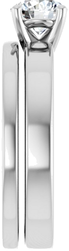 14K White 5.8 mm Round Solitaire Engagement Ring Mounting (9)