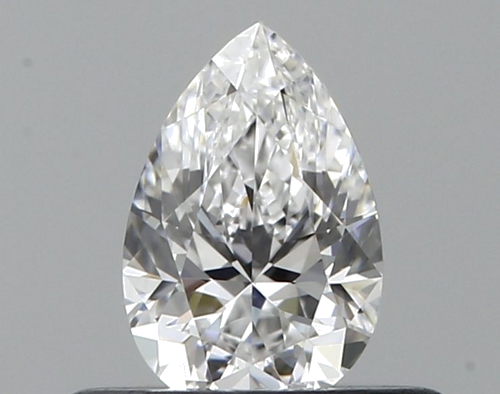 0.32 carat D-VVS2 Natūralus Pear Deimantas (1)