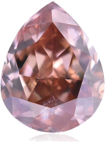 0.45 carat Fancy Deep Brownish Orangey Pink-SI2 Natūralus Pear Deimantas (1)