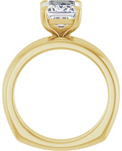Sužadėtuvių Žiedas „Claw-Prong Euro Shank“ 14k yellow gold Emerald 9mm x 7mm (7)