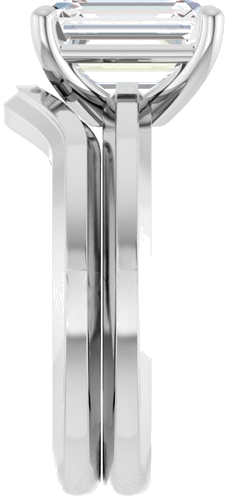 Sužadėtuvių Žiedas „Solitaire“ 950 Platinos Emerald 9mm x 7mm (9)