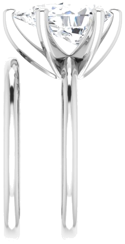 Sužadėtuvių Žiedas „Solitaire“ 585 Baltojo Aukso Pear Shape 12mm x 8mm (9)