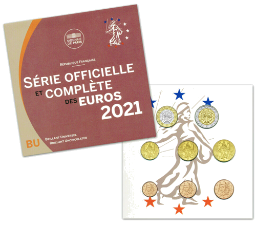 2021 France Euro coin BU set (1)