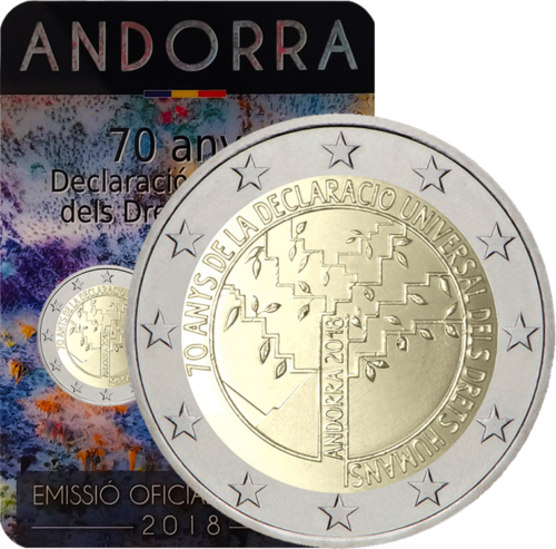 2018 Andora Žmogaus teisės 2 eurų moneta (1)
