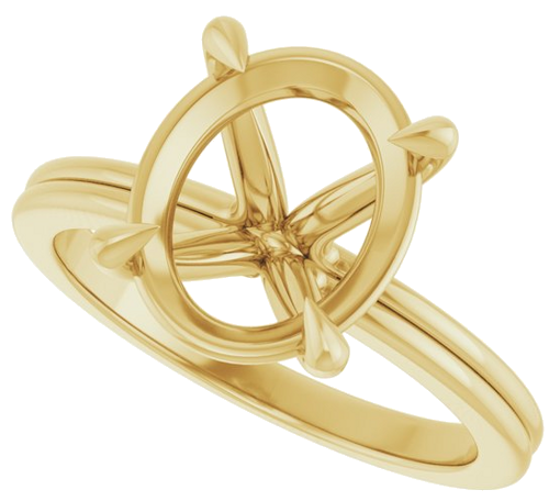 Sužadėtuvių Žiedas „Claw-Prong Solitaire“ 14k yellow gold Oval 11mm x 9mm (5)