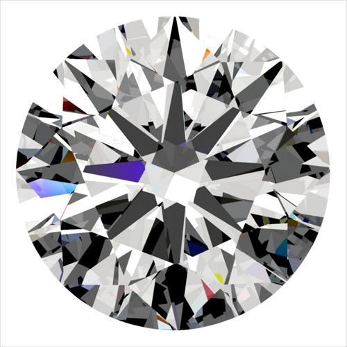 0.51 carat I-SI1 Excellent cut Natūralus Round Deimantas (1)