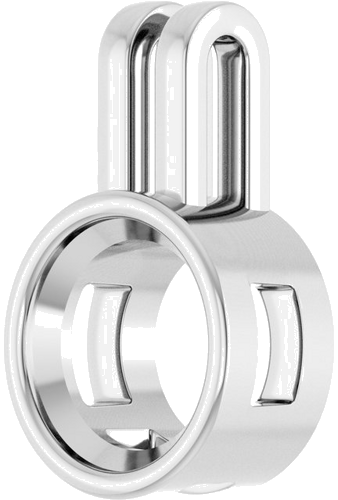 Pakabukas „Bezel-Set Solitaire“ 925 Sidabro Round 8mm (2)