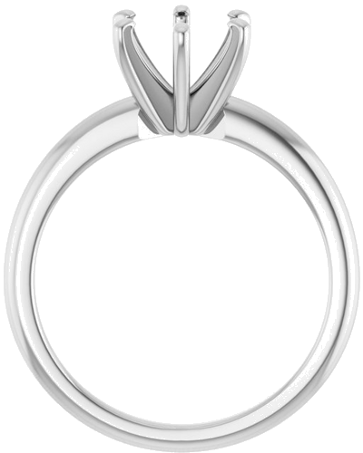 Sužadėtuvių Žiedas „Solitaire“ 10k white gold Round 7.4mm (2)