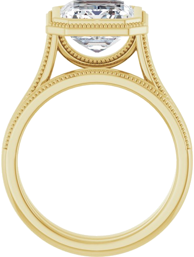 Sužadėtuvių Žiedas „Solitaire“ 585 Geltonojo Aukso Emerald 10mm x 8mm (7)