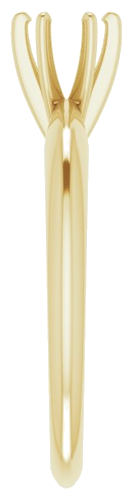 Sužadėtuvių Žiedas „Solitaire“ 14k yellow gold Round 4.2mm x 4.9mm (4)