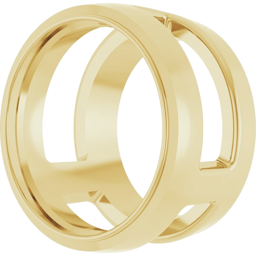 Pakabukas „Round Bezel-Set Slide“ 18k yellow gold Round 8mm (2)