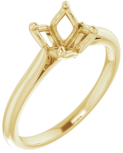 Sužadėtuvių Žiedas „Solitaire“ 10k yellow gold Round 7mm (1)
