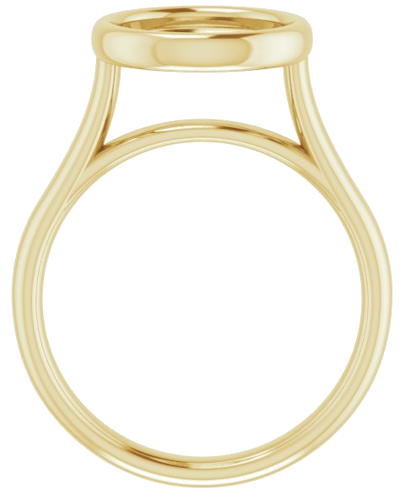 Sužadėtuvių Žiedas „Bezel-Set Solitaire“ 750 Geltonojo Aukso Round 9.4mm (2)