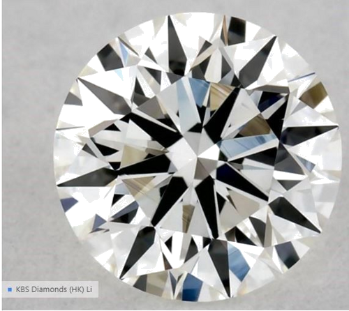 0.54 carat H-VVS2 GD cut Natūralus Round Deimantas (1)