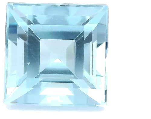 1.01 carat BLUE STEP cut Square Aquamarine (1)