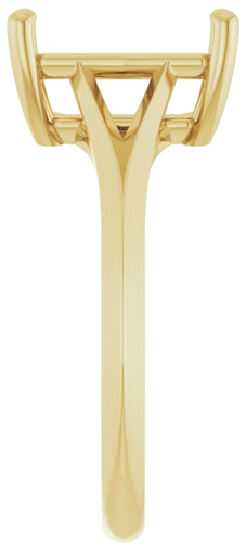 Sužadėtuvių Žiedas „Solitaire Split Shank“ 14k yellow gold Emerald 10mm x 8mm (4)