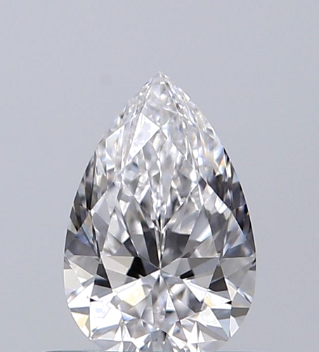 0.5 carat F-VVS2 Natūralus Pear Deimantas (1)