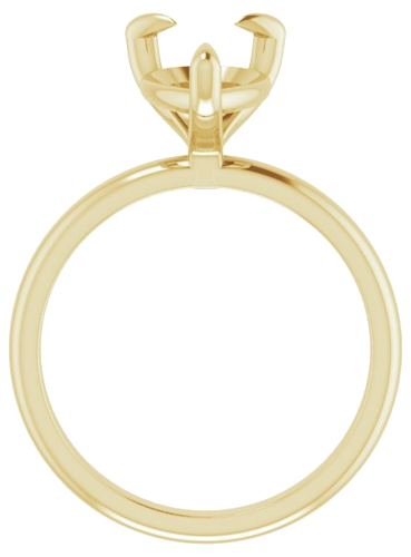 14K Yellow  12x8 mm Pear Solitaire Engagement Ring Mounting (2)
