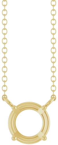 Pakabukas „Solitaire“ 14k yellow gold Round 6.5mm (1)
