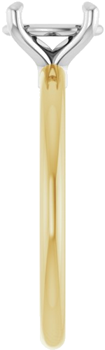 Sužadėtuvių Žiedas 585 Baltojo Ir Geltonojo Aukso Oval 8mm x 6mm (4)