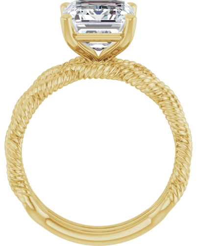 Sužadėtuvių Žiedas „Solitaire Infinity-Inspired“ 14k yellow gold Emerald 10mm x 8mm (7)