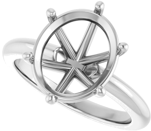 Sužadėtuvių Žiedas 14k white gold Oval 12mm x 10mm (5)
