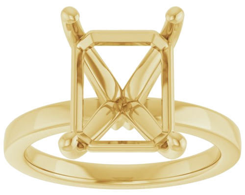 Sužadėtuvių Žiedas „Solitaire“ 14k yellow gold Emerald 11mm x 9mm (3)