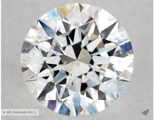 0.5 carat F-SI1 Excellent cut Natūralus Round Deimantas (1)